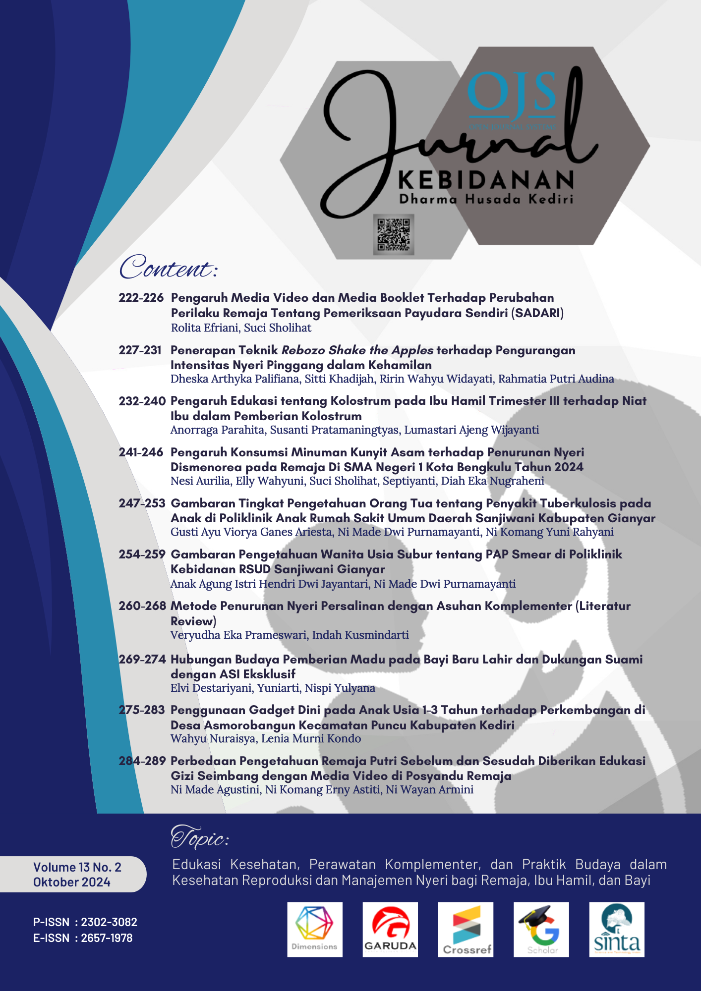 					View Vol. 13 No. 2 (2024): Jurnal Kebidanan Dharma Husada
				